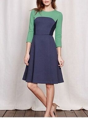 Boden Colorblock Quilted Midi Dress 14
